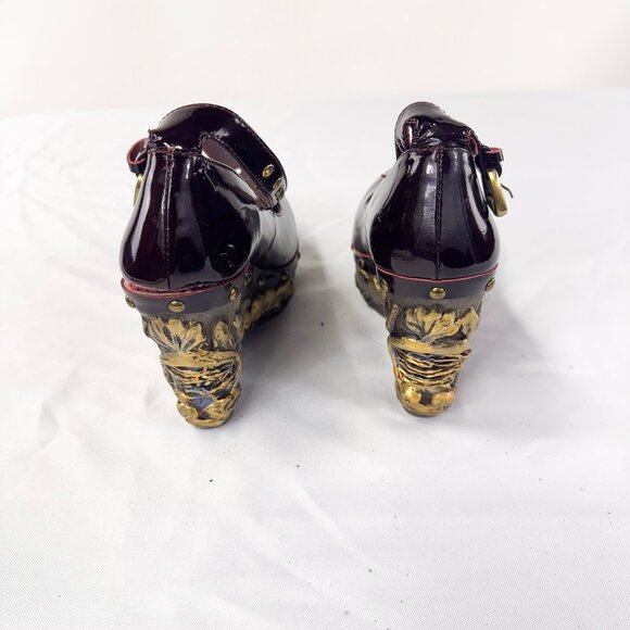 VINTAGE STYLE WEDGE HEEL WITH ANKLE STRAP HIGH HEEL SIZE 36 - Picture 6 of 8